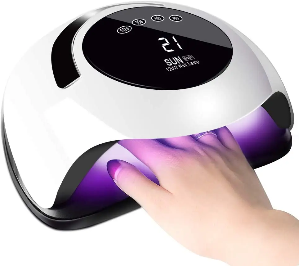 UV LED Nail Lamp 120W Sun BQ5T Faster Gel Nail Dryer Professional Nail Gel Polish Machine for Fingernail and Toenail