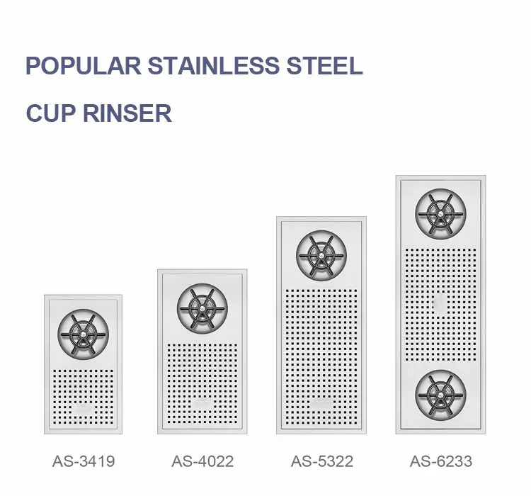 New design Hot Metal Stainless steel 304 Cup Rinser High Pressure Automatic Glass Bottle Rinser for Kitchen Sink