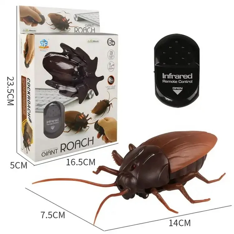 Infrared Remote Control Cockroach Animal Toy Prank Insects Funny Joke Scary Trick Toys Remote Control Toy For Children Gifts