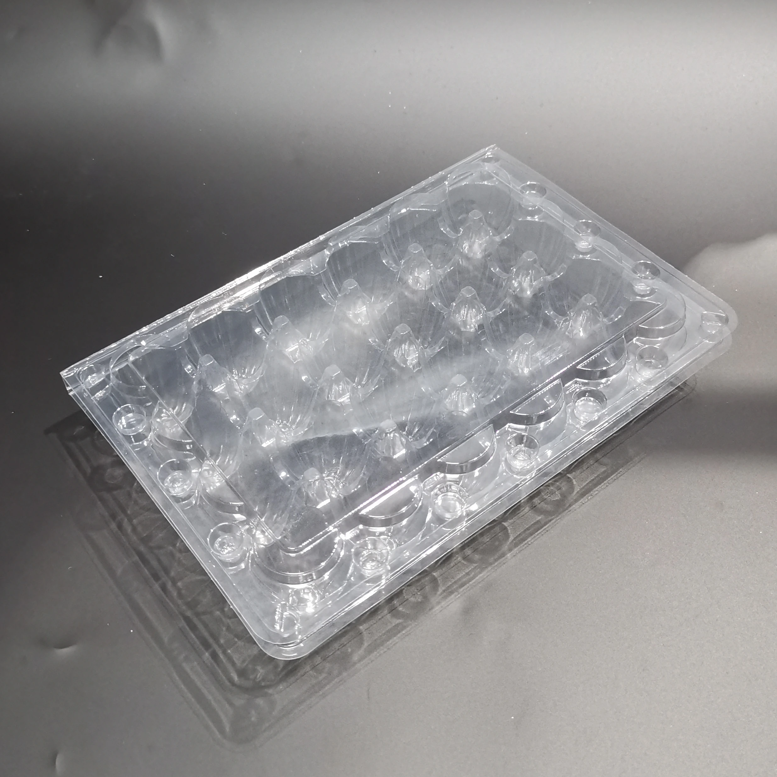 24 Grids Plastic Quail Egg Container Clear PET Plastic Quail Egg Cartons Tray Box for Fridge