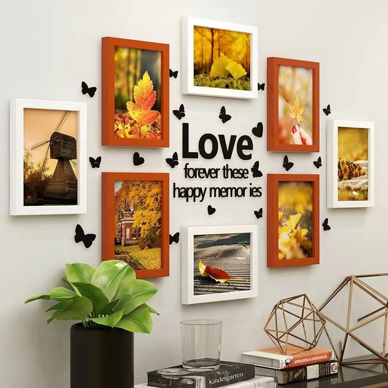 Colorful Creative Stick and Re-stick Photo frames No Nail Wall Hanging Picture frames