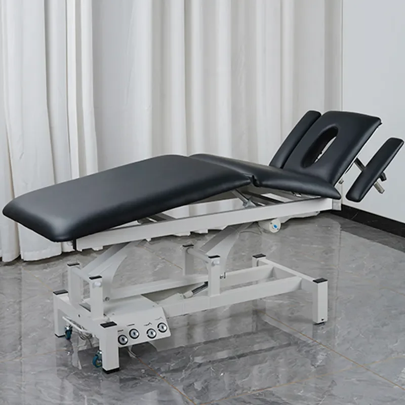 Good Equality Electric Height Adjustable PVC Leather Head and Foot Control Examination Bed