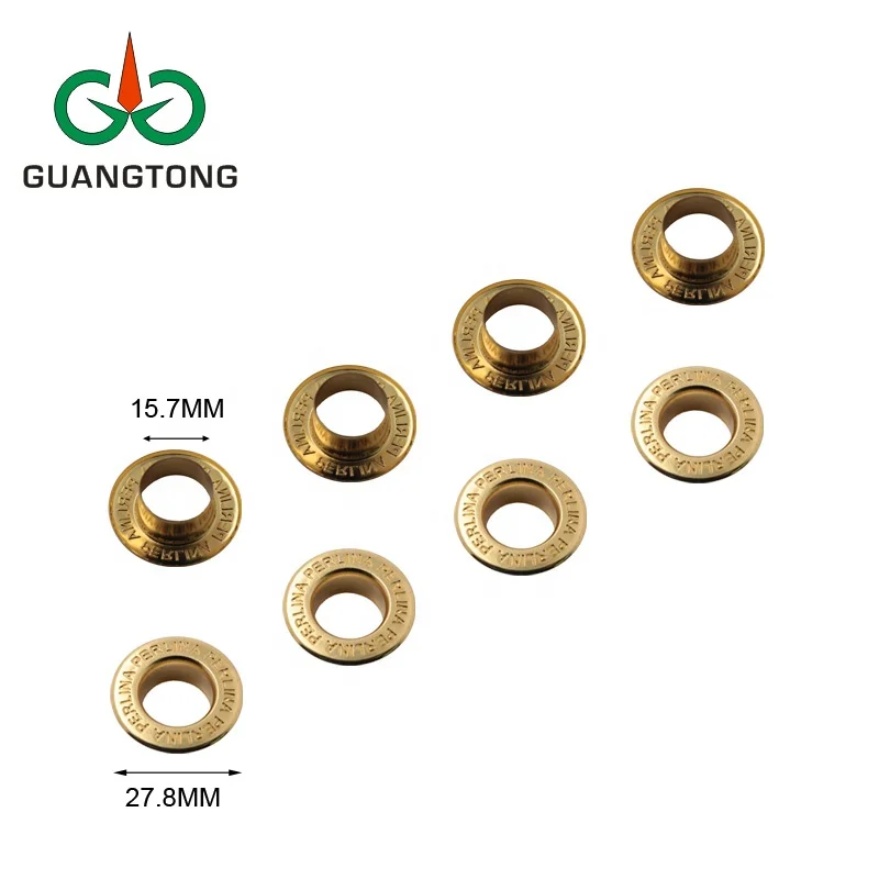 Nickel free small eyelet for shoes,flat round edge metal silver grommet eyelets with custom logo