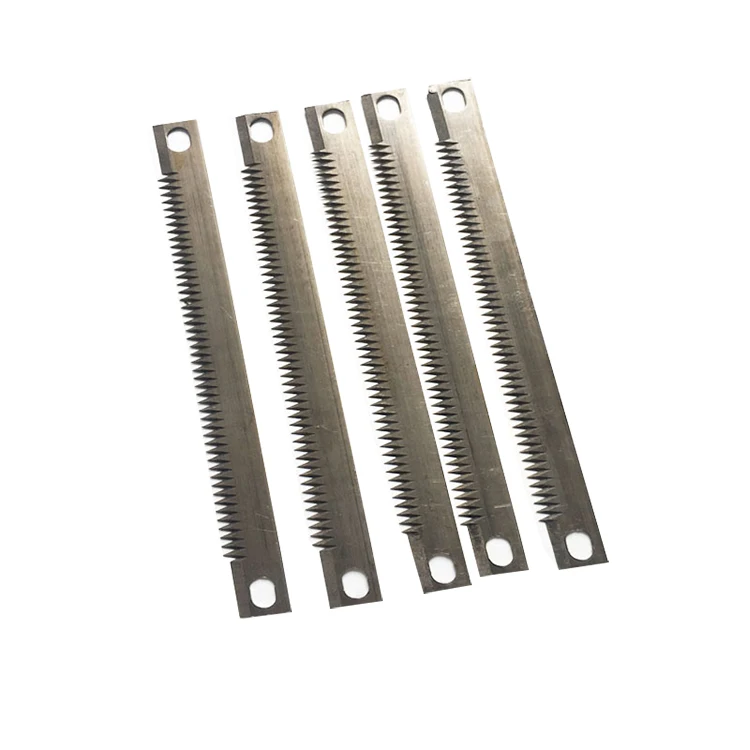 Custom Industrial Precision Packaging Machine Knife Long Serrated Sealing Jaws Blade Packaging Machine Blade