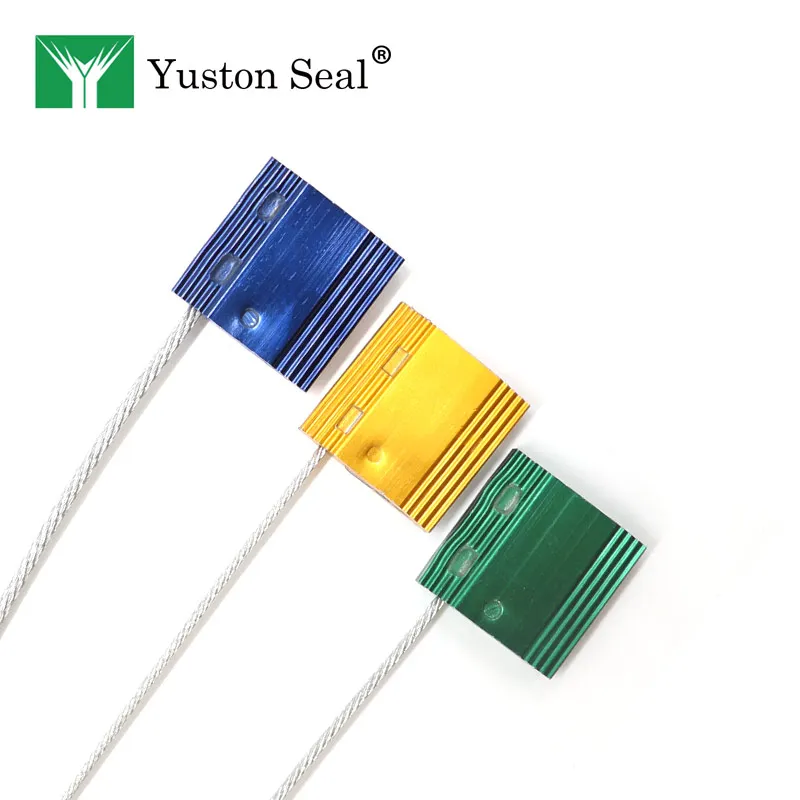 YTCS007 tamper proof custom logo aluminum cable seal for shipping with high quality