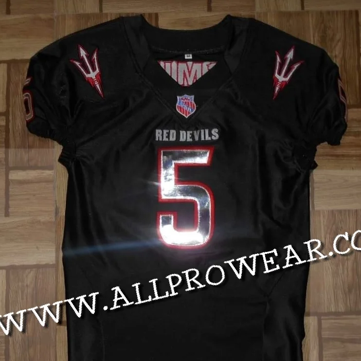 Custom American Football Uniforms Tackle Twill Chrome Numbers Jerseys Embroidery