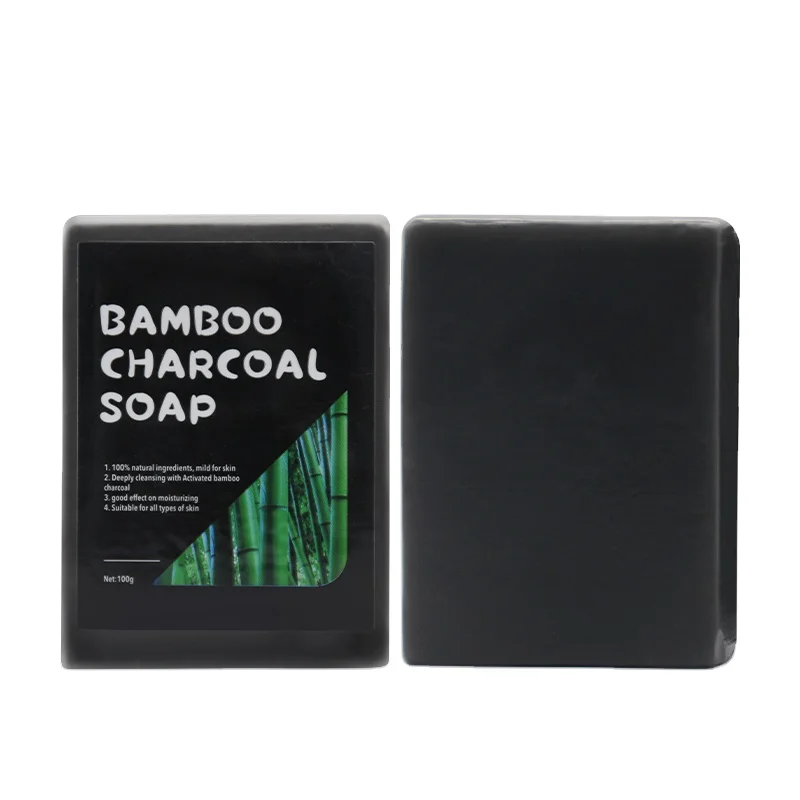 OEM 100% Natural Soap Lightening, Deep Cleansing, Remove Whitening Black bamboo Charcoal soap for face