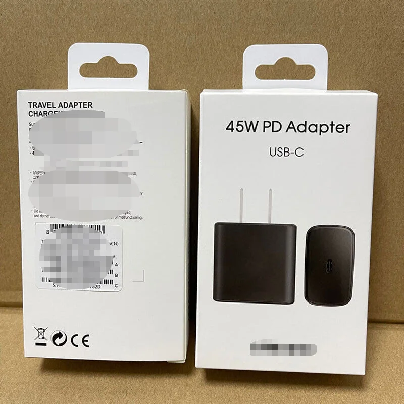 Original Box 45W Charger For Samsung Charger US/EU/UK PD USB C Adapter Type c Travel Charger Cable For Samsung S20 S21 Note 10