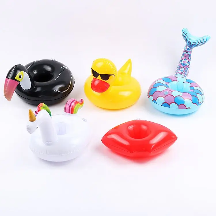 Drink Floats Inflatable Cup Coasters Inflatable Drink Holders for Kids Toys and Pool Party