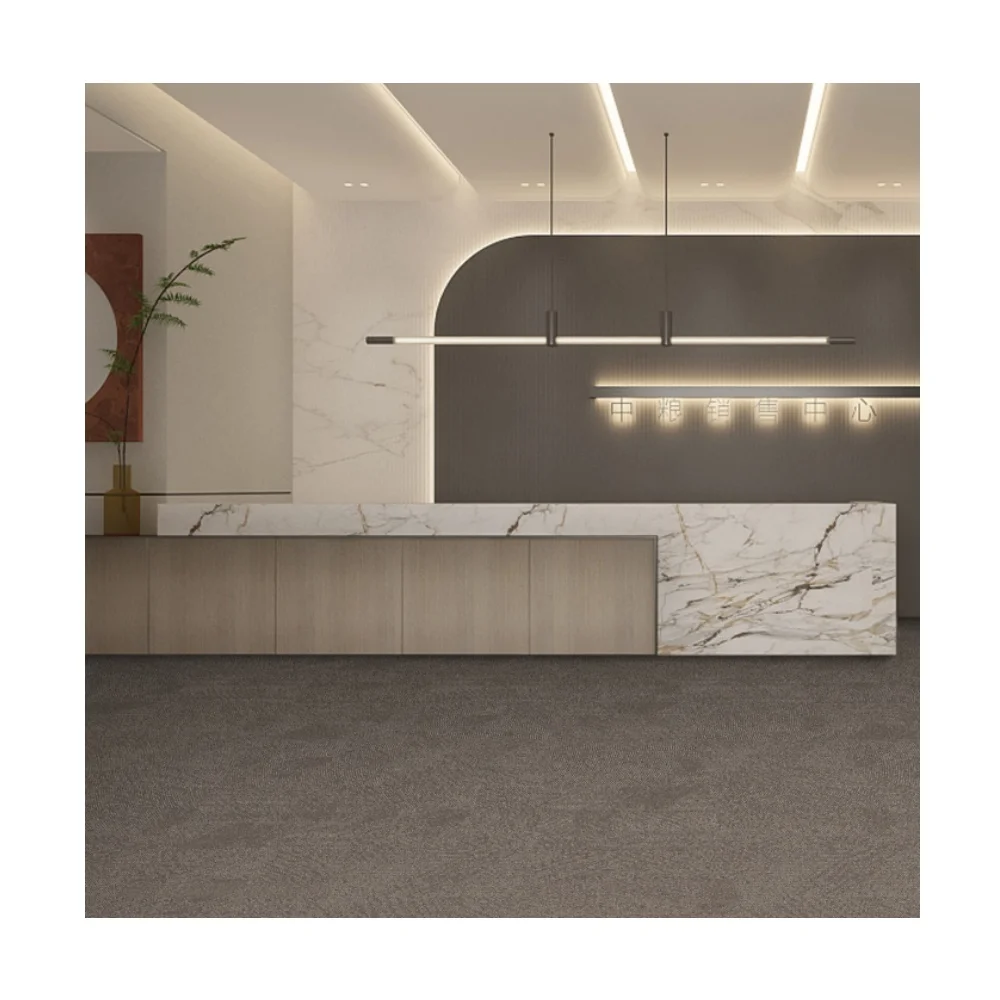 Kaili Custom Modern Woven PVC Prayer Carpet Tiles Hot Sale 50x50 Indoor Soft PP Polypropylene Loop Cut Pile Machine-Made Home