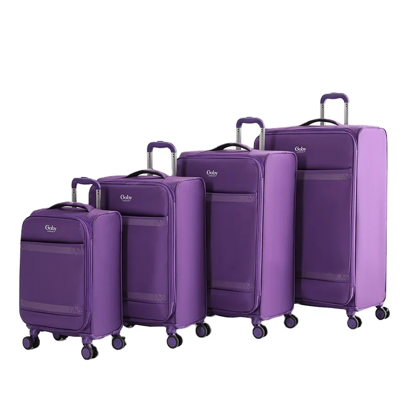 New Design Luggage Factory Wholesale 4Pcs Soft Oxford Fabric Travel Luggage Bag Set