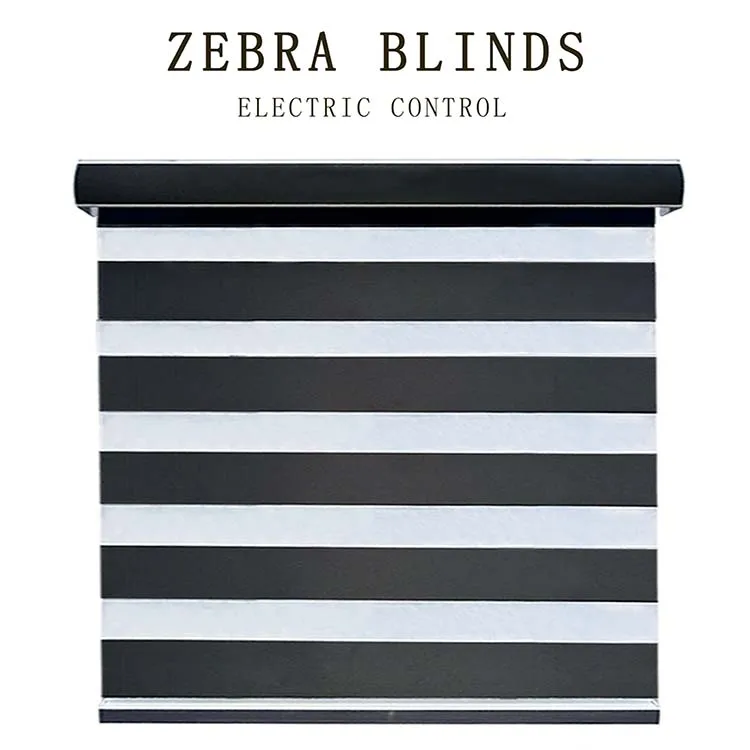 Automatic Zebra Roller Blinds Day And Night Different Design Zebra Blinds Blackout Fabric Zebra Blinds With Floral