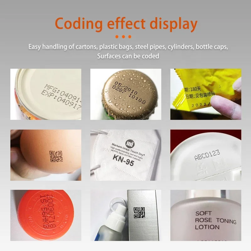 Expiry date batch coding machine for pet bottle portable solvent mini code number printer small logo printer