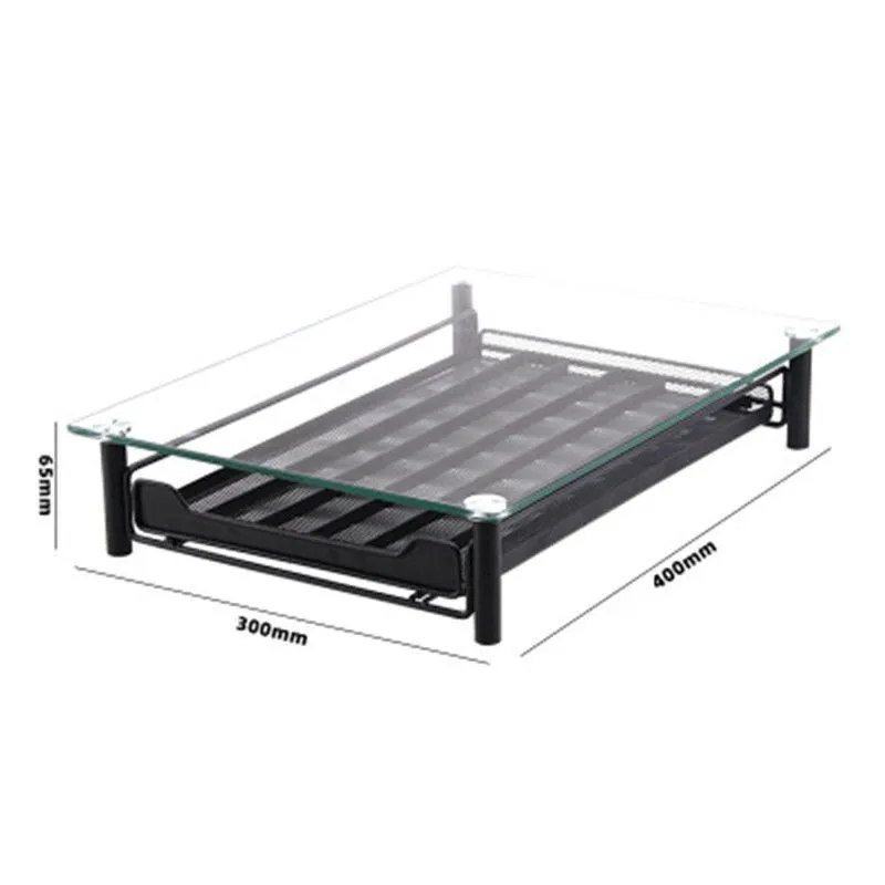 New Product Pull Out Glass Coffee Rack Glass Cover 60 Cups Metal Storage Rack Coffee Rack Capsule Holder
