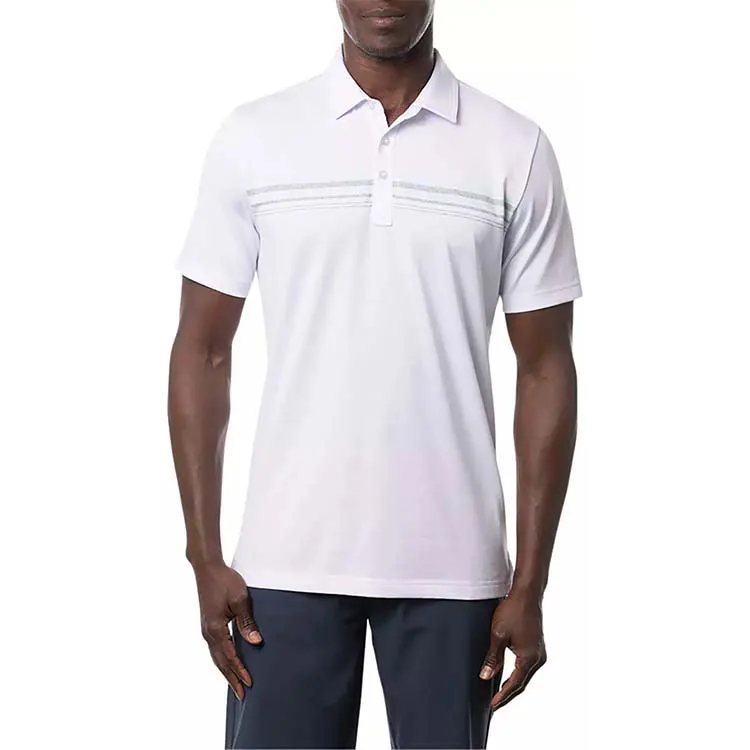 Custom Men White T Shirt Pique Slim Fit Golf Polo Collar Sport Polos Shirts