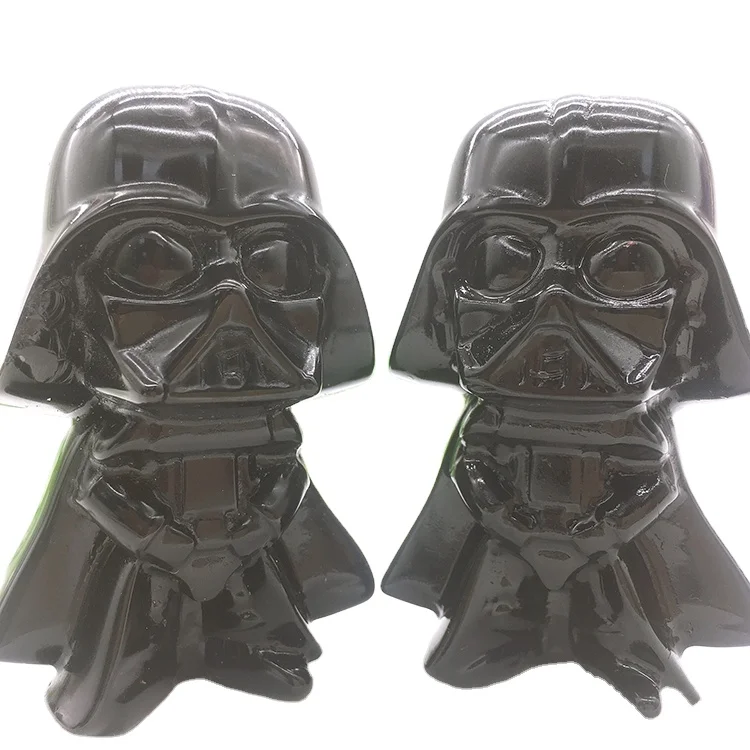 Factory hot sale Hand-carved Mouse Animals For Gifts Black Obsidian Cartoon Figure Wholesale Popular Recommend Crystal