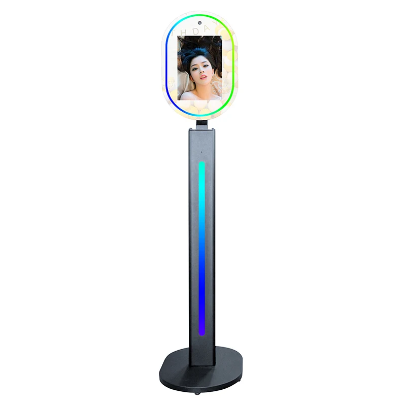 Traditional Popular 13.3Inch Magic Mirror Photo Booth  Selfie Booth Kiosk With Mini PC Build In Flight Case