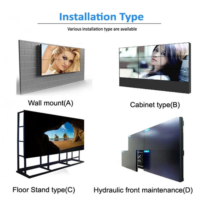 3X3 Led Video Wall 46 Inch With Floor Stand Bracket