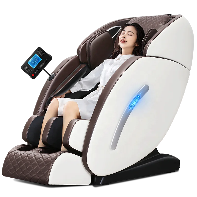 Leercon OEM Modern Genuine Leather Pro Yard Sleep Hood Massage Chair Stainless Steel Body 4d Massage Chair Zero Gravity SL Shape