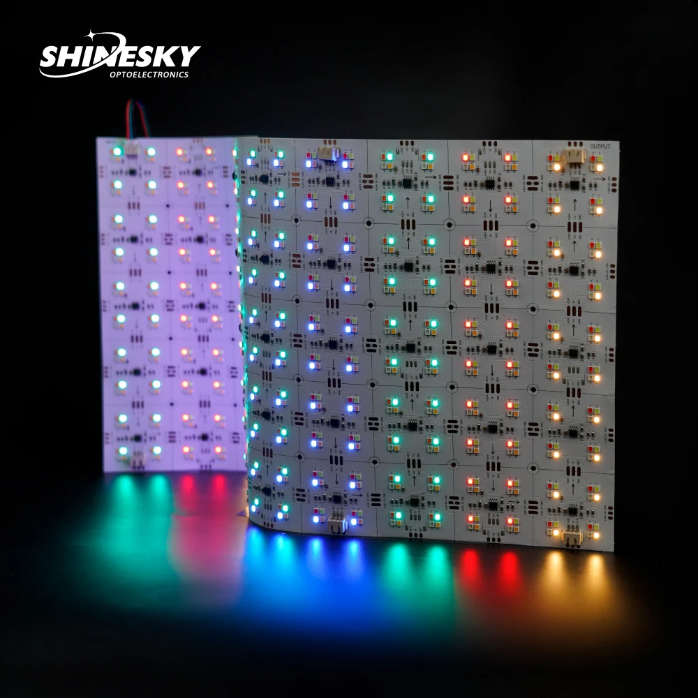 SHINESKY SPI RGBW Светодиодная панель SMD2835 яркая Гибкая светодиодная подсветка гибкая лампа для мраморного стола