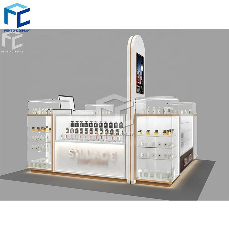 Modern Perfume Bar Kiosk Display Stand Perfume Rack Perfume Display Kiosk Booth