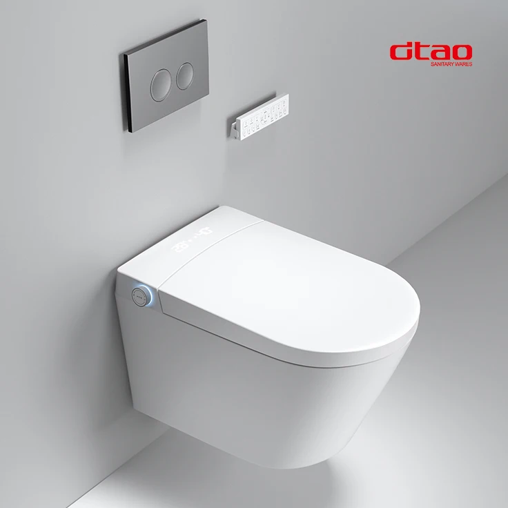New Design Concealed Tank Wall Mounted Electric Automatic Toilet Bowl Bathroom Wall Hung Intelligent Smart Toilet