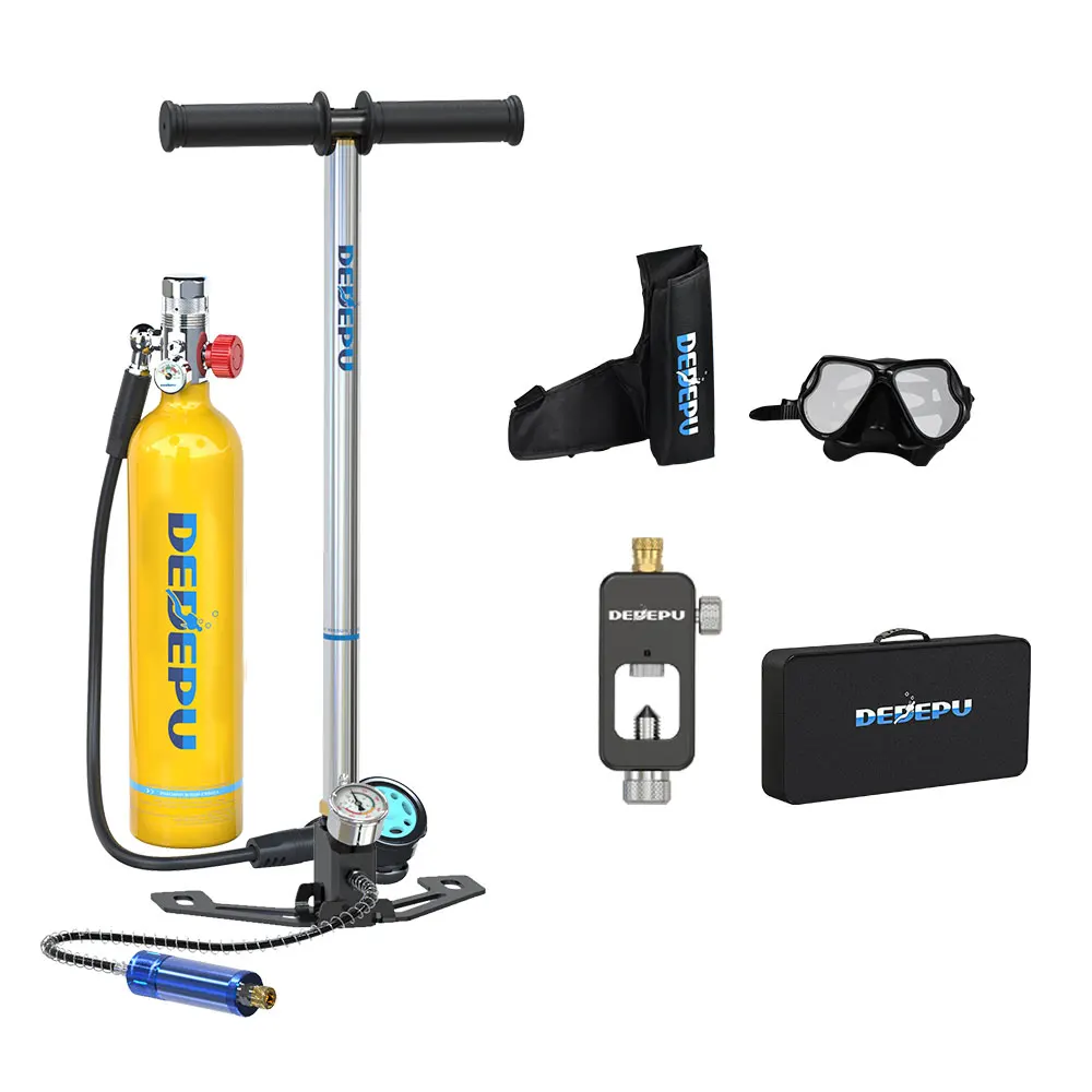 DEDEPU oxygen cylinder set Mini scuba diving equipment tank total freedom breath underwater for 25min