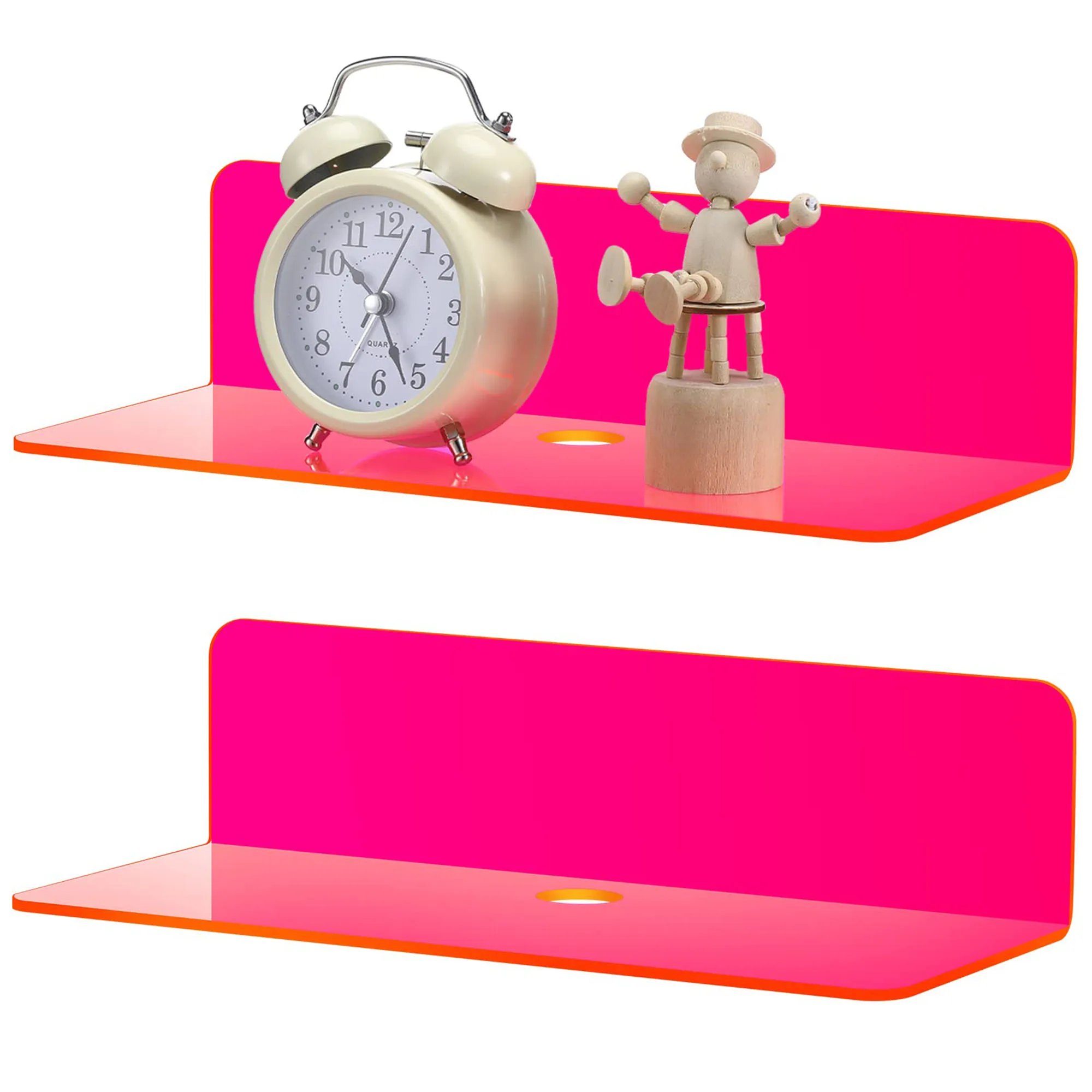 2 Pack Corner Shower Caddy Transparent Wall mounted Bathroom Acrylic Corner Shelf