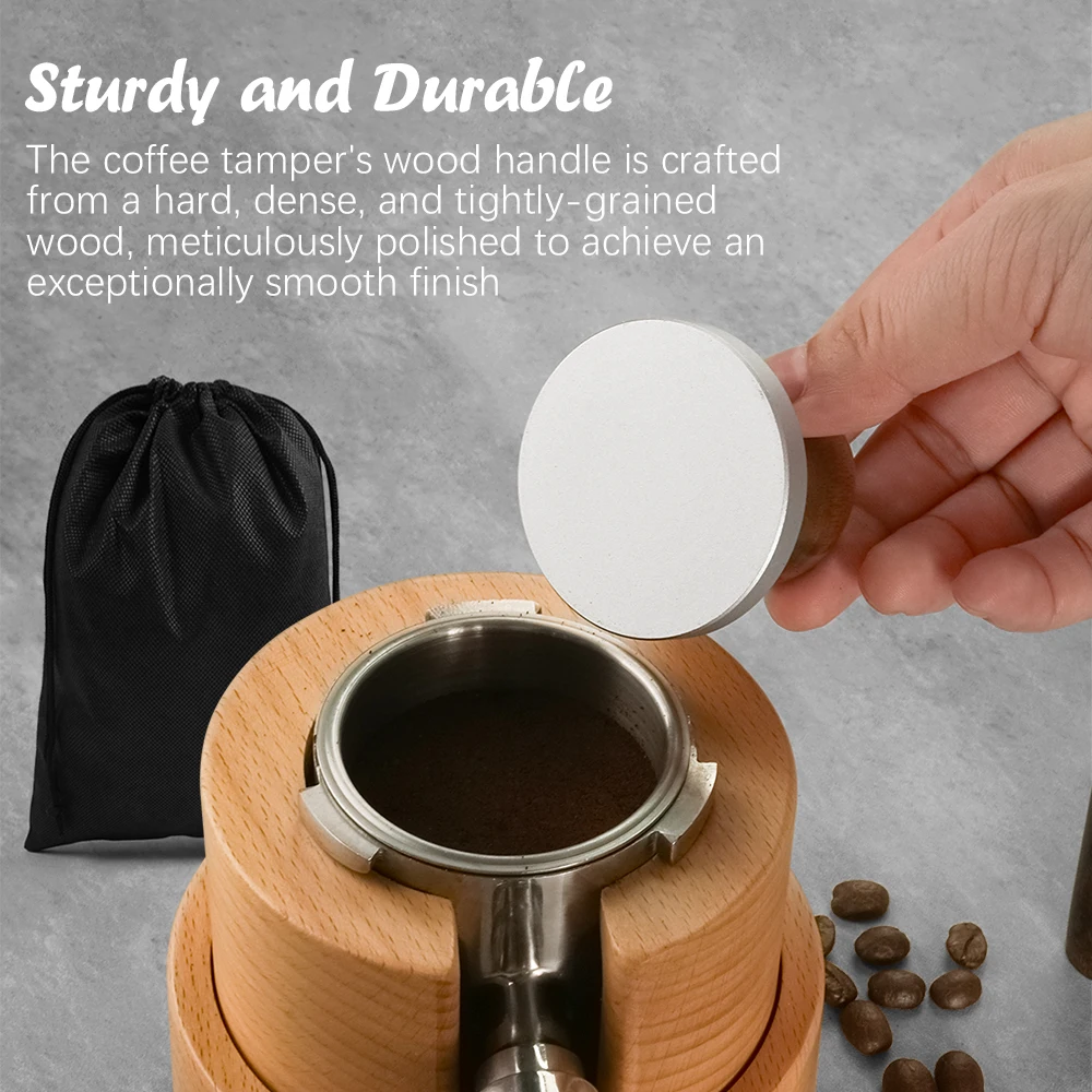 1PCS Hot Selling Wood Coffee Tamper Portable Coffee Tamper Press For Home Espresso Hammer