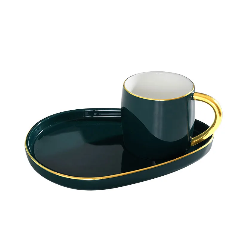  Nordic Light luxury European Style Smooth Glaze Fashion Ceramic Coffee Mugs Simple Mordern Porcelain Cup and