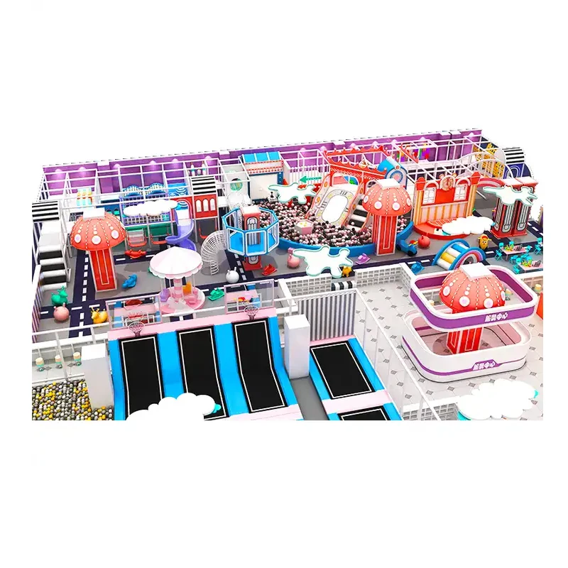 sale high quality children indoor playground soft play equipment naughty castle and trampoline park entertainment Facility