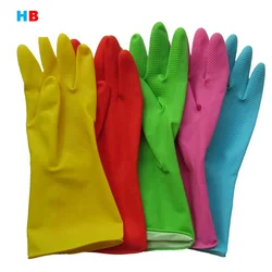 yellow household latex gloves kitchen cleaning dish washing cycling top yellow rubber glove latex laundry waterproof gloves