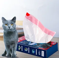 Cat litter box trash bag tied rope thickening cat toilet pick up supplies pet trash bag