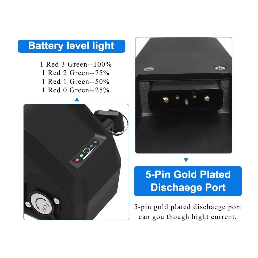 UK Stocked Hailong 52V 20Ah Power Bicycle Down Tube Frame Akku Charger 21700 Lithium Lon Electric Bike 52v Ebike Battery Pack