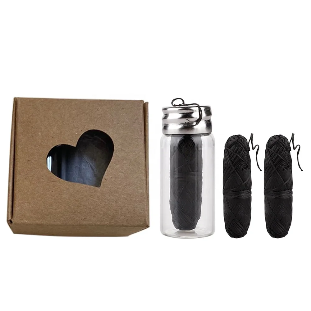 Eco friendly mint flavor floss dental stainless steel metal cutter glass bottle bamboo charcoal dental floss biodegradable floss