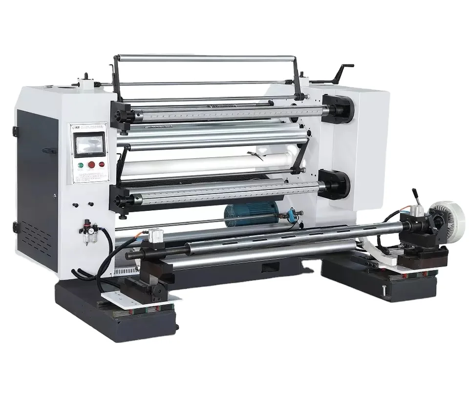 Microcomputer controlled slitting and rewinding machine roll paper cutter plastic film foil PET PVC PE slitter