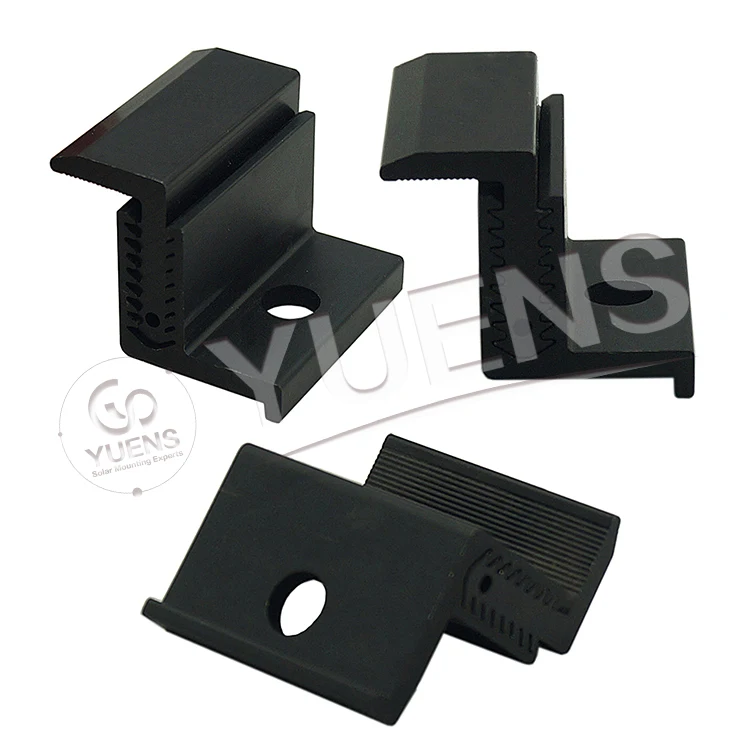 Yuens Black Color Solar Panel Fixing Adjust Solar End Clamp Saw Stand Mounting Bracket