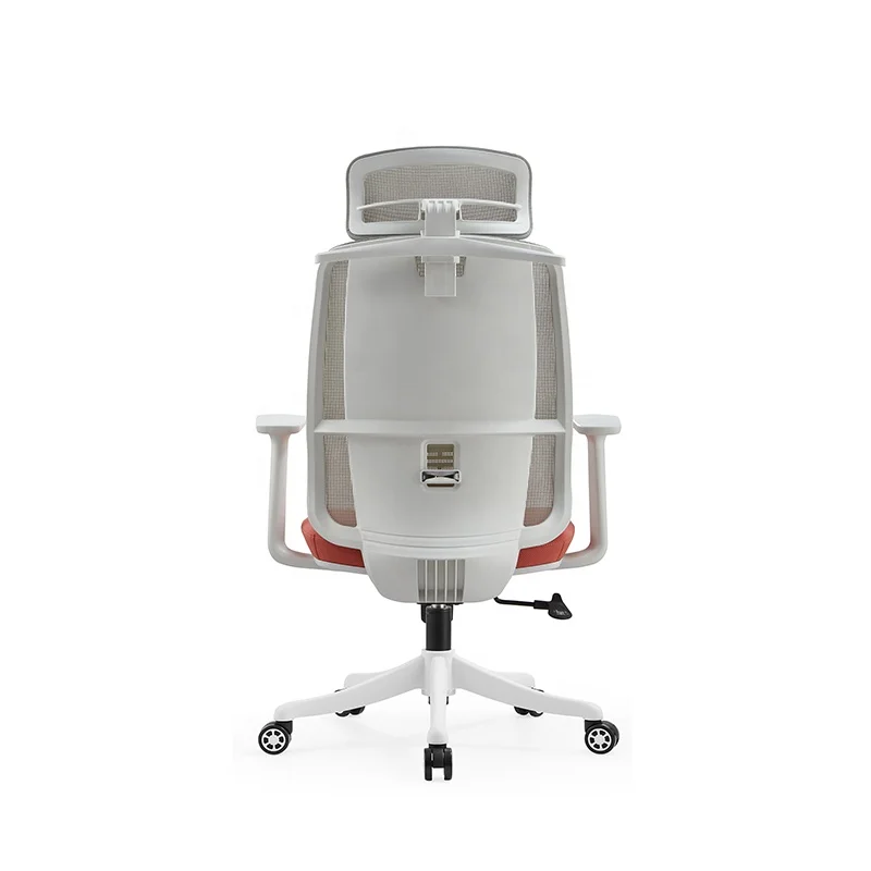 Fashion White Business Office Chair Headrest Adjustable Mesh General Manager Swivel Chair Not leather