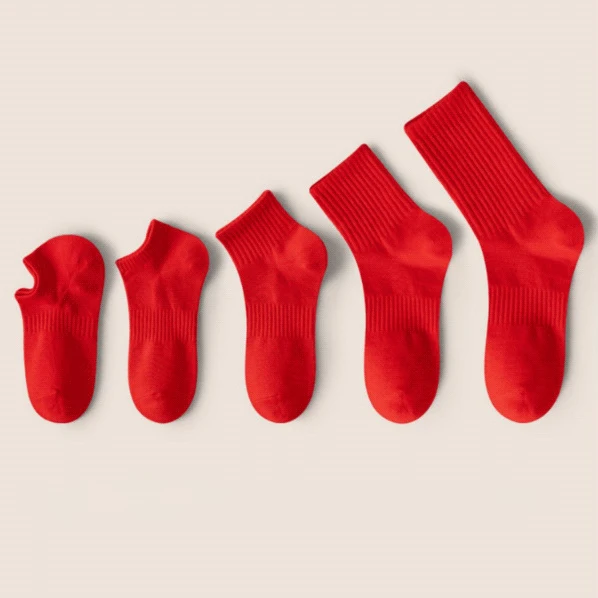 Festival red crew socks casual socks crew unisex various sizes long crew socks