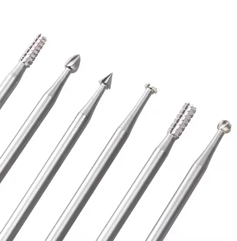 YH 2.35 mm 6 Pcs/Set Needle Drill Tool Tungsten Steel Wood Drill Bit Jewelry Carving Concave Rotary Burr