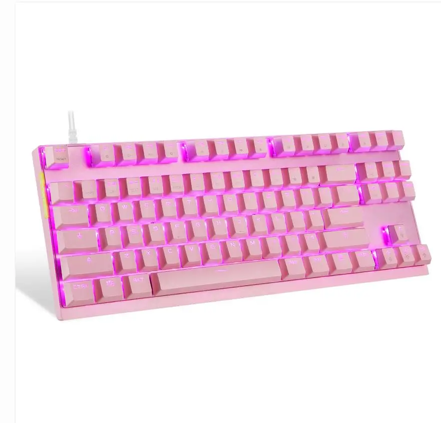 Motospeed GK82 clavier gamer Механическая игровая Арабская программируемая клавиатура rgb Беспроводная механическая клавиатура 87 клавиш