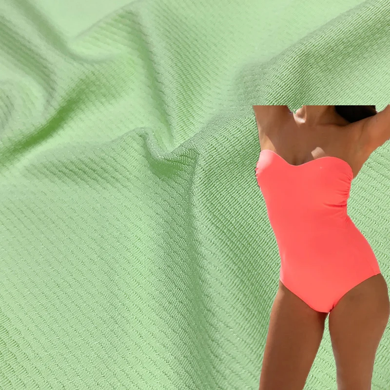 regular full dull warp 90% nylon 10% spandex four way stretch jacquard knitted fabric for swimwear,bikini