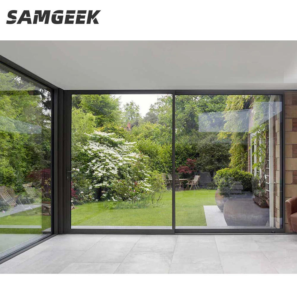 CSA Certified 6.38mm/10.38mm Aluminium Laminated Glass Sliding Door Tempered Glass Apartment Use Fiberglass Nylon Screen Netting