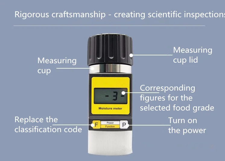 Portable grain moisture tester, food moisture meter MT-55