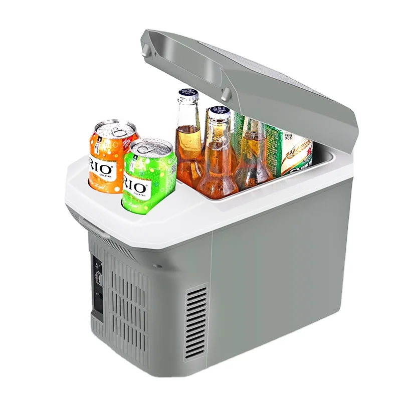 Hot sale 12v 8L travel mini car portable freezer cooler box  mini car fridge
