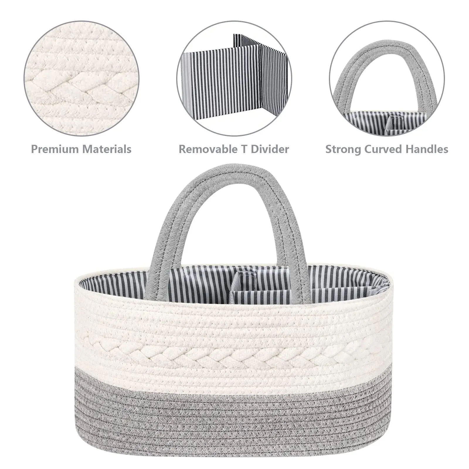 Selling fast high quality and superior quality baby diaper caddy organizer large capacity diaper storage basket