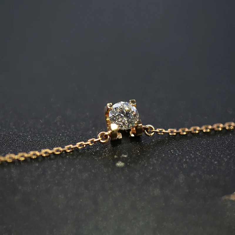 Thriving Gems Jewelry White Gold 14K 18K VVS Diamond Necklace Women