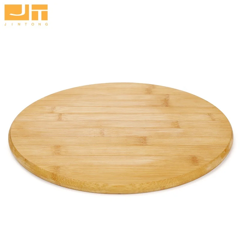 Factory Direct Bamboo Pizza Board With Groove Easy To Cutter Serving Board For Restaurant