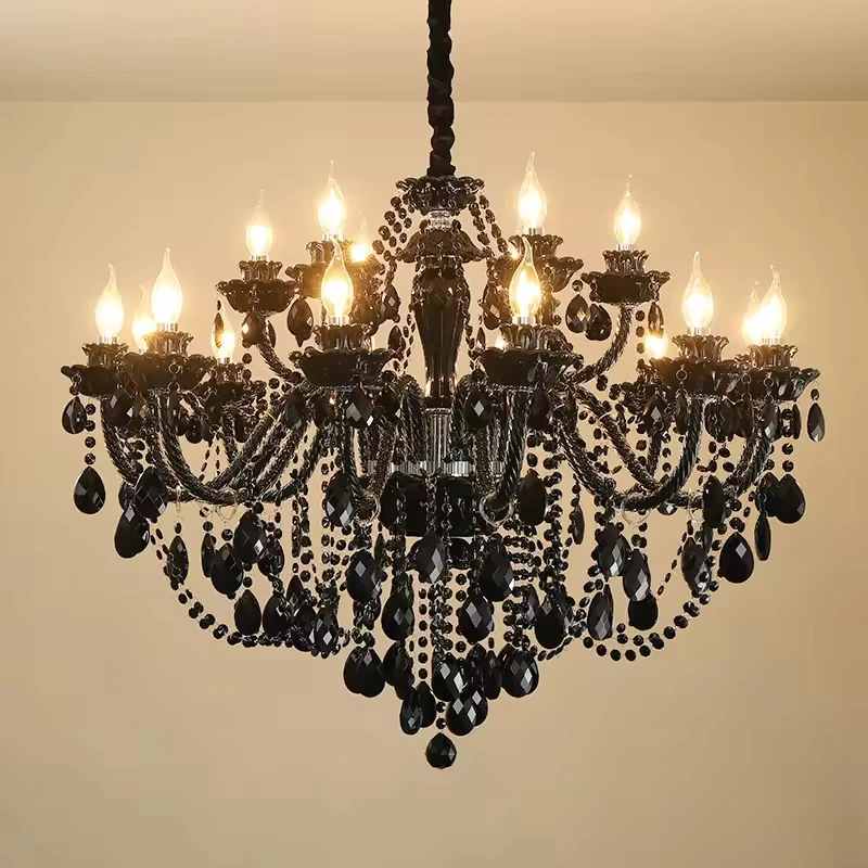 12+6 Arms  Crystal Dining Room Lights Chandelier Pendant Hanging Interior Decoration