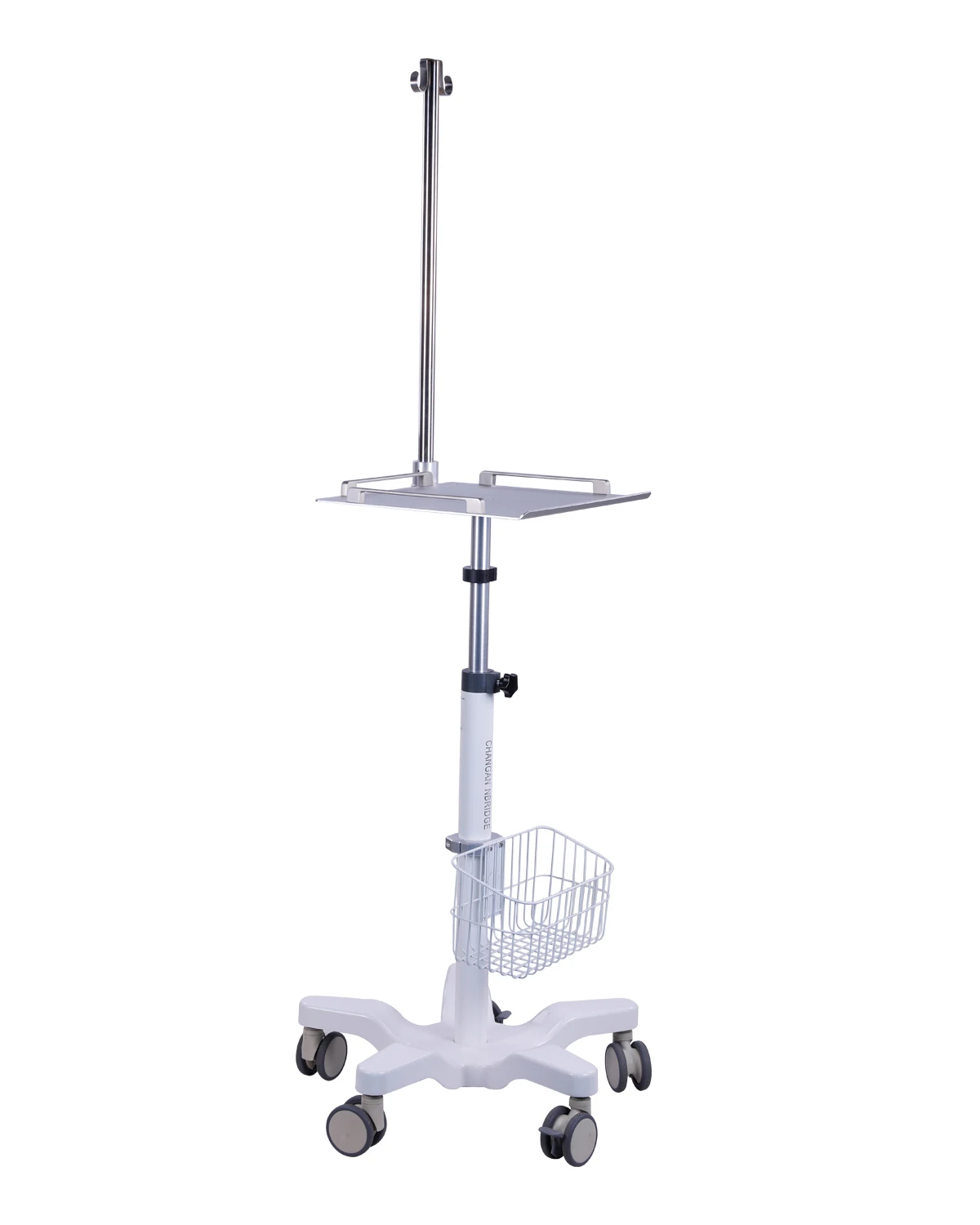 Customizable Hospital instrument Medical Trolley Cart in White Colour and Castor Wheels with Brakes